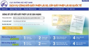 Đổi giấy phép lái xe trực tuyến